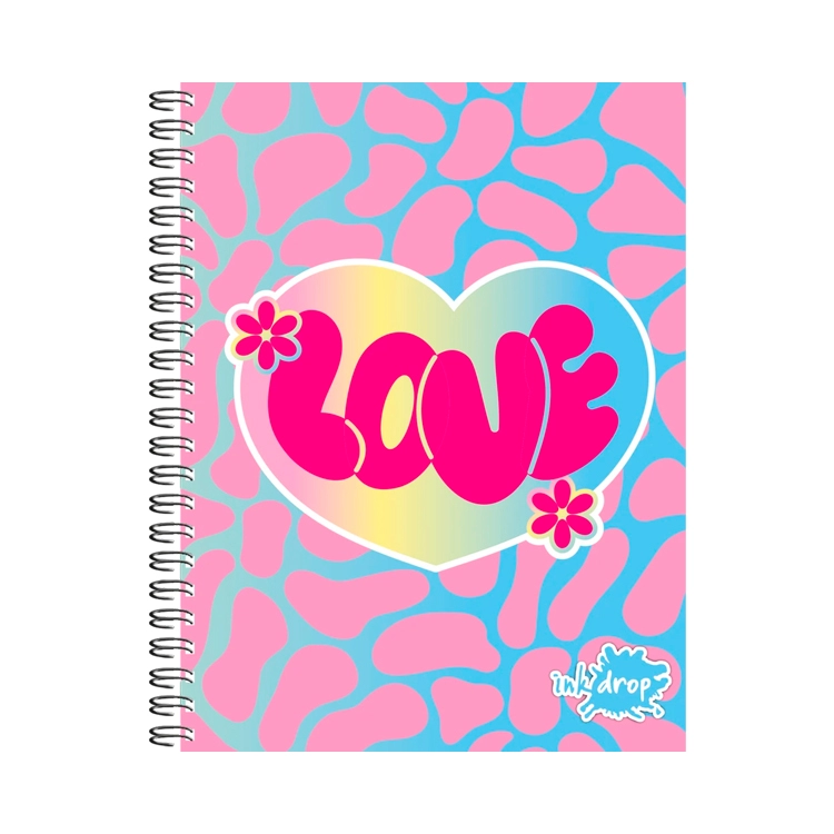 Cuaderno con Espiral Inkdrop Power Tapa Dura A5 16x21 100 Hojas Rayadas Art.57242